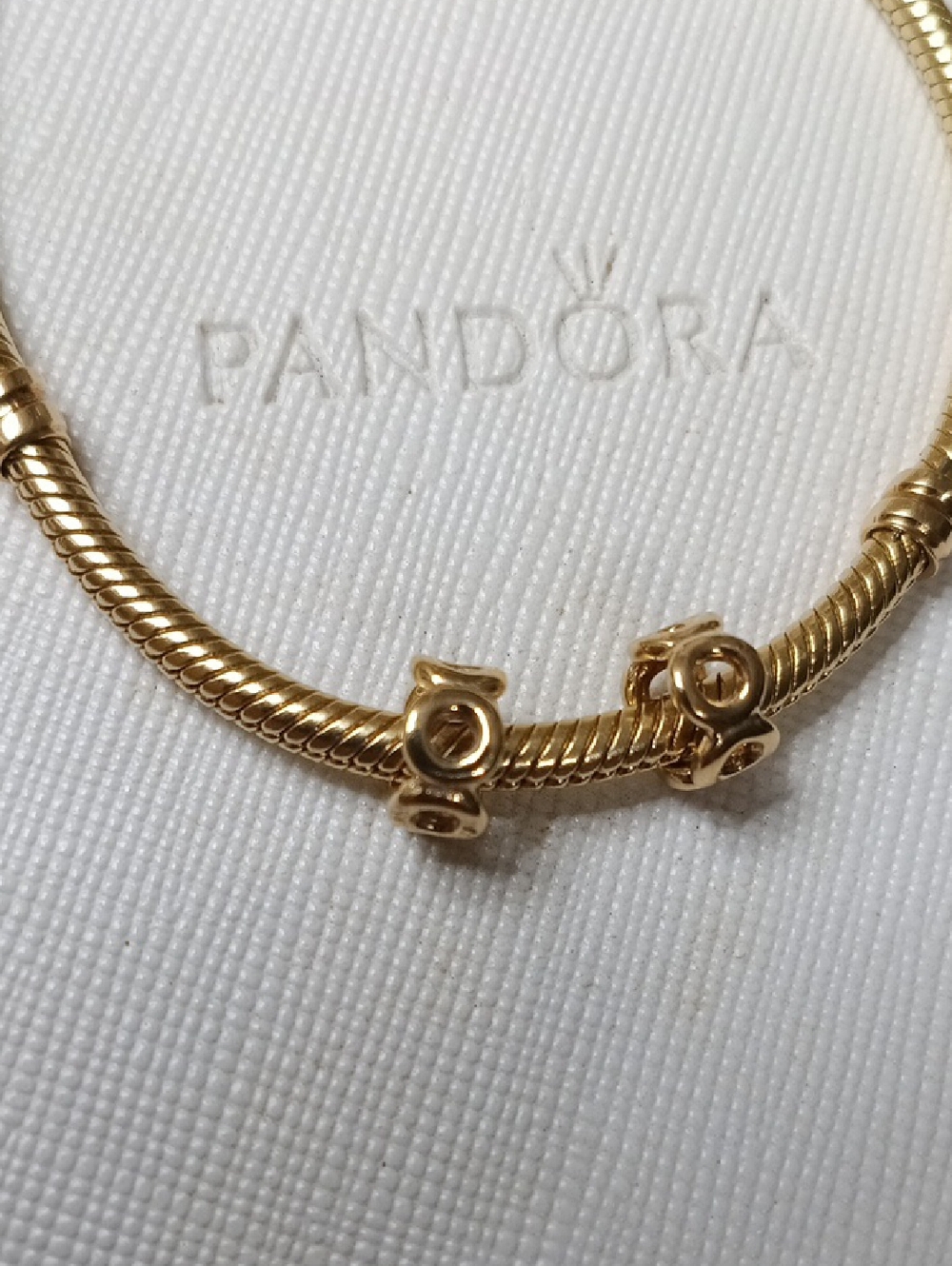 Pandora Two Vintage 14k Solid Gold Link Spacers - Picture 3 of 7
